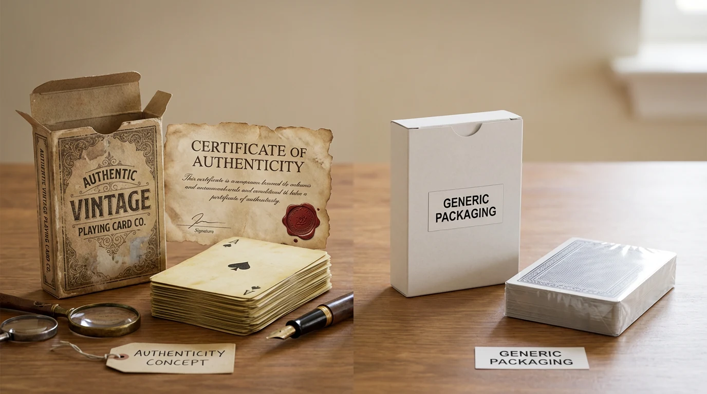 Genuine Waddingtons tuck box showing authentic print and legal text