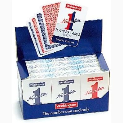 Outer carton of twelve Waddingtons Number 1 playing card packs